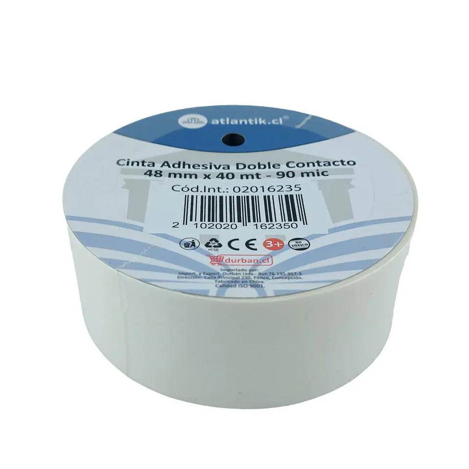 Cinta adhesiva doble contacto 48 mm x 40 mt - 90 mic 01 u atlantik 1