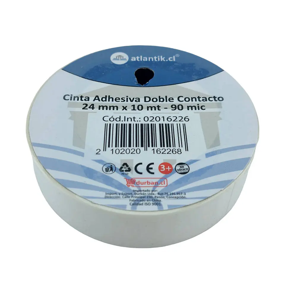 Cinta adhesiva doble contacto 24 mm x 10 mt - 90 mic 01 u atlantik 1