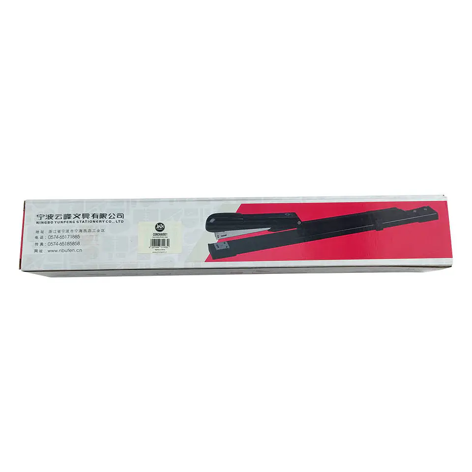 Corchetera metálica brazo largo 25 hojas negro joyko importado 1