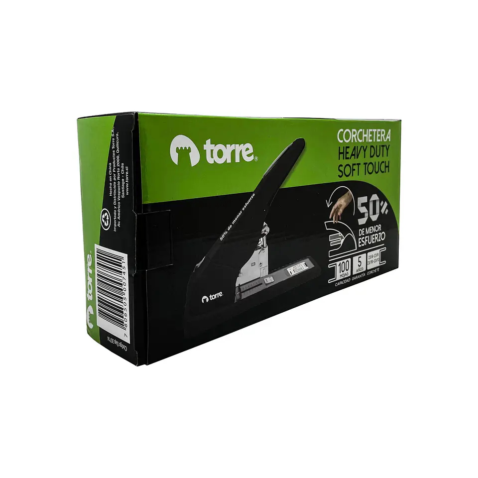 Corchetera metálica heavy duty 100 hojas Torre 1