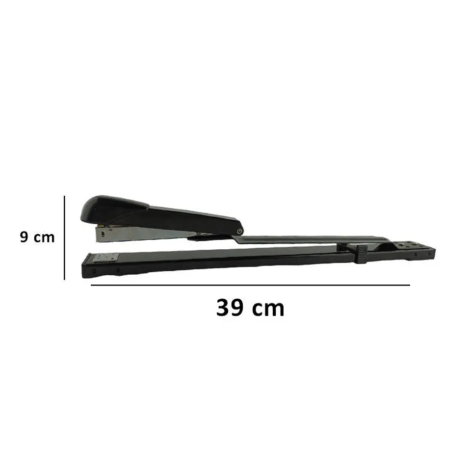 Corchetera metálica brazo largo 25 hojas negro joyko importado 2