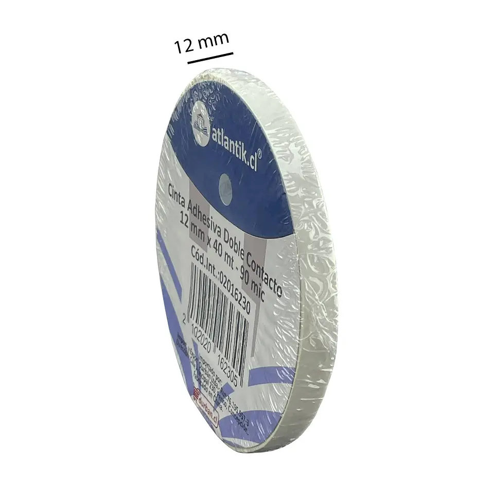 Cinta adhesiva doble contacto 12 mm x 40 mt - 90 mic 01 u atlantik 2