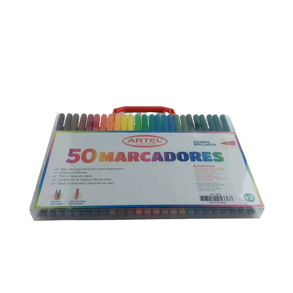 Marcador 50 color punta fina artel 3