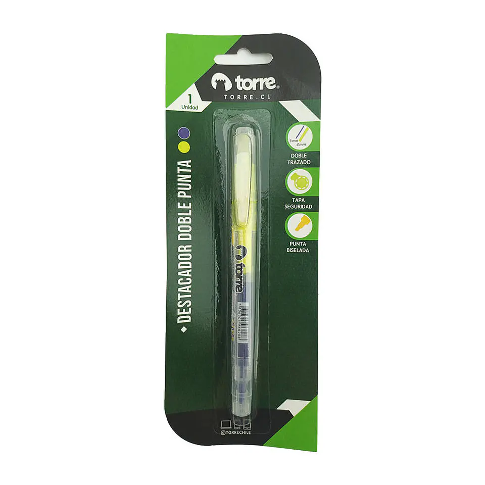 Destacador 01 u doble punta morad+amarillo blis Torre 4