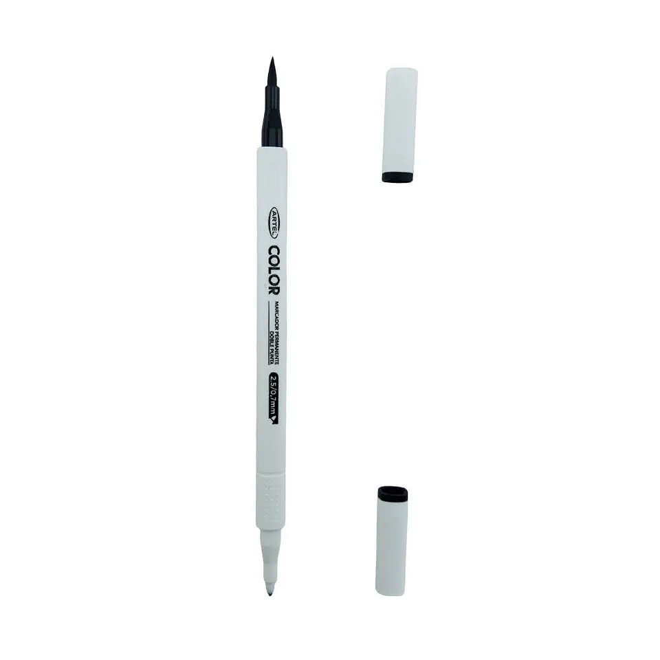 Marcador 36 color doble punta efecto acuarela artel 4