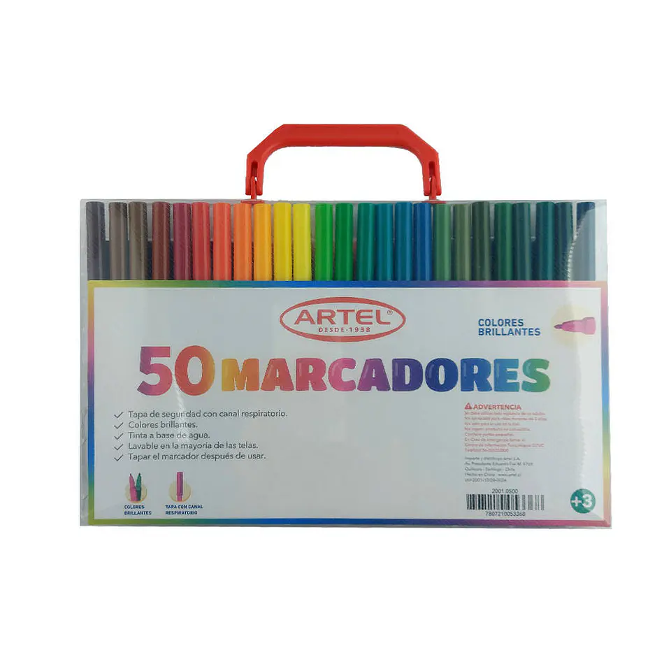 Marcador 50 color punta fina artel 4