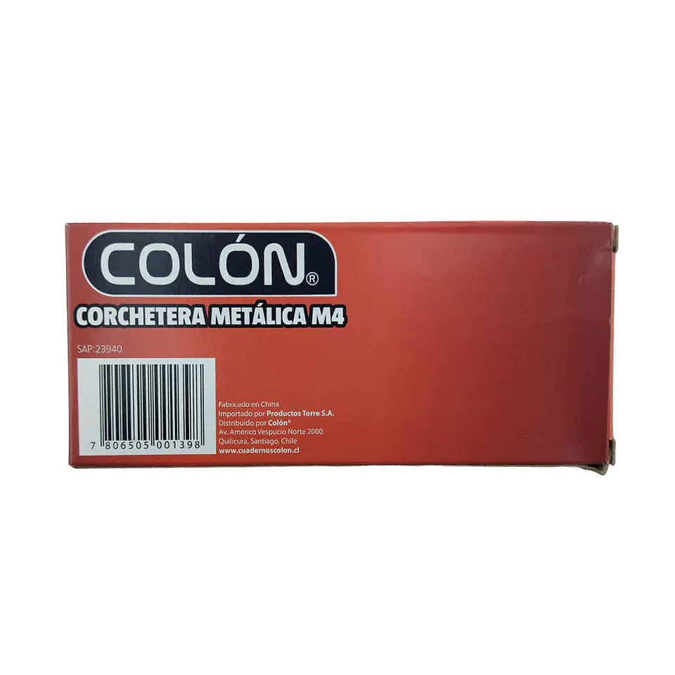 Corchetera metálica 20 hojas M4 negra Colon 5