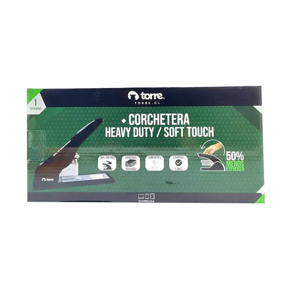 Corchetera metálica heavy duty 100 hojas Torre 5