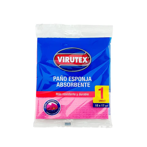 Paño esponja absorbente 01 u 18X17CM virutex