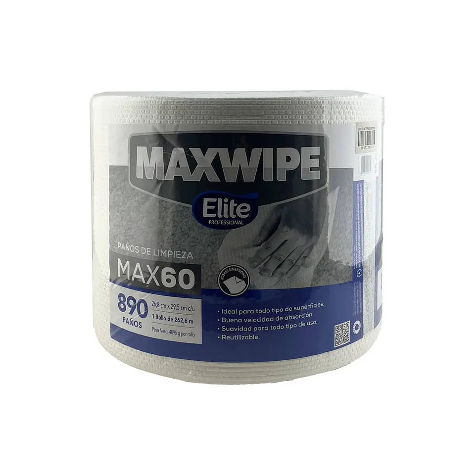 Paño limpieza 26.8X29.5 cm 890 u maxwipe 40974 elite 1