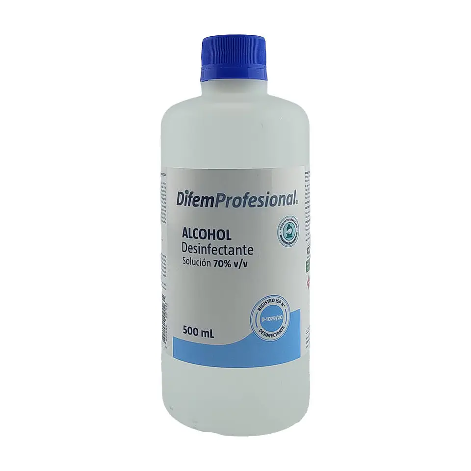 Alcohol desinfectante 070% 500 ml difem 1