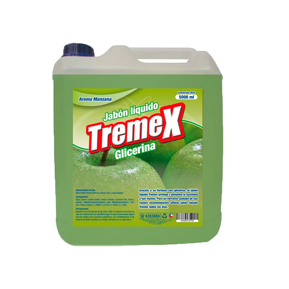 Jabon liquido 05 litros glicerina manzana Tremex 1