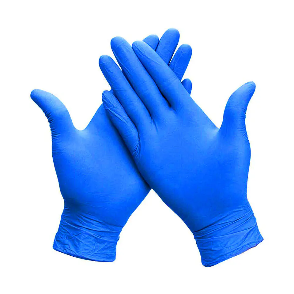 Guante nitrilo talla s celeste libre de polvo ctn 100 u Durban 1