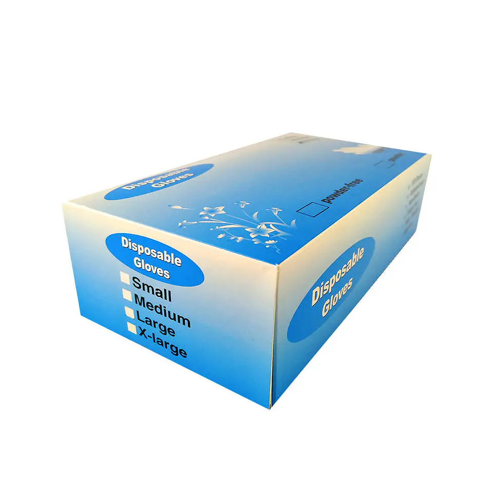 Guante nitrilo talla l celeste libre de polvo ctn 100 u Durban 2