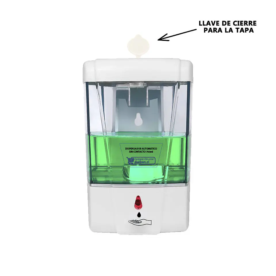 Dispensador automatico sin contacto 700 ml más adaptador 6V1.5A Durban 3