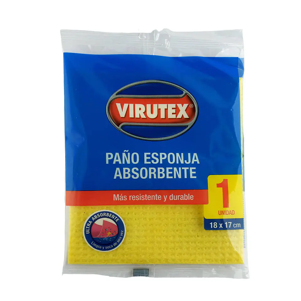 Paño esponja absorbente 01 u 18X17CM virutex 4