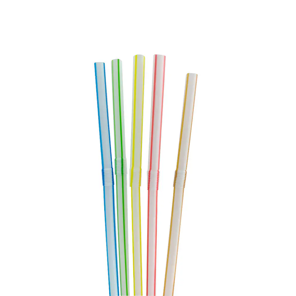 Bombillas plasticas flexibles 100 u colores surtidos Atlantik 3