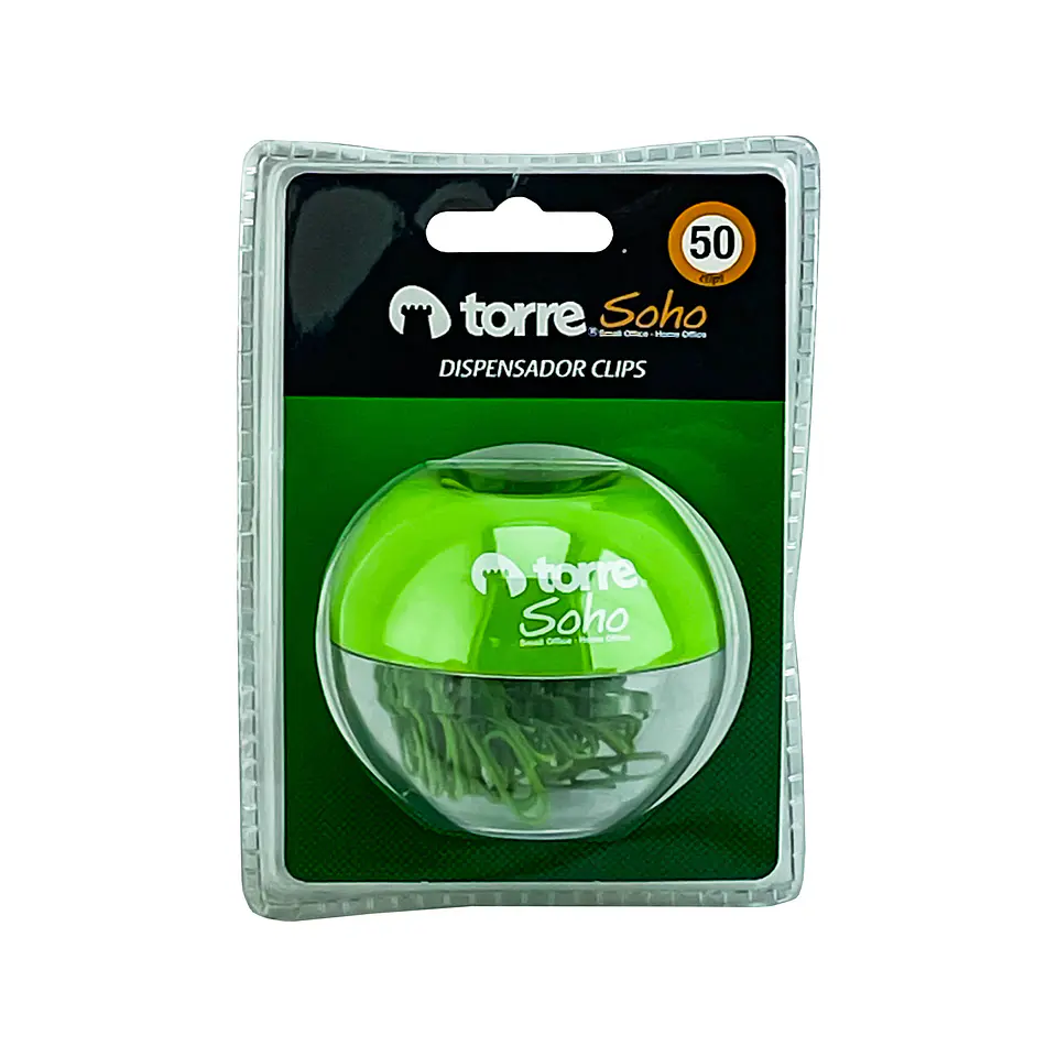 Dispensador clip blis con 50 clips torre 3