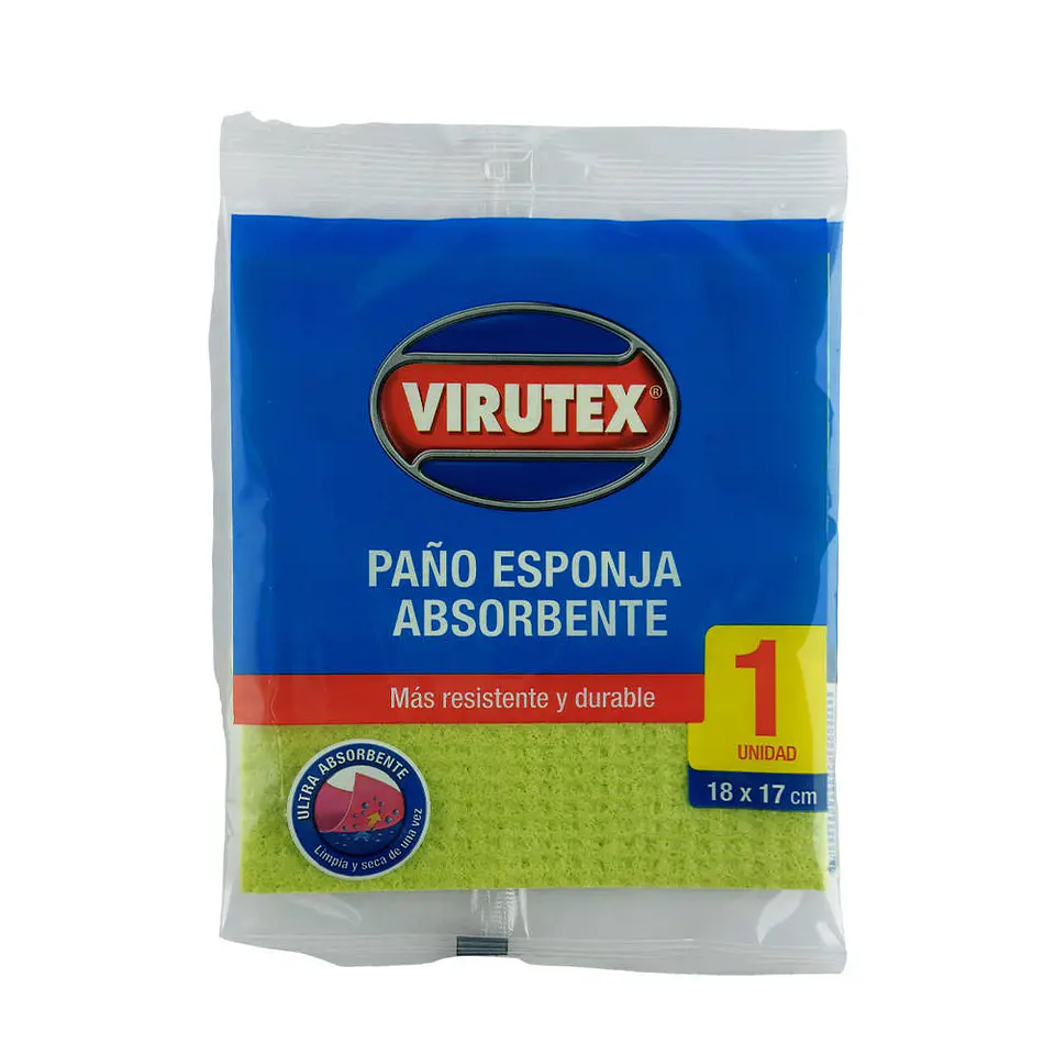 Paño esponja absorbente 01 u 18X17CM virutex 5