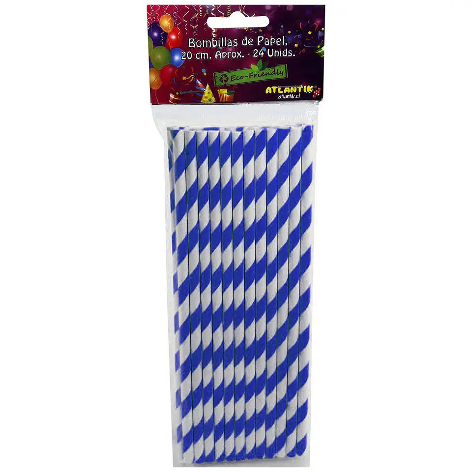 Bombillas papel 20 cm 024 u Atlantik 4