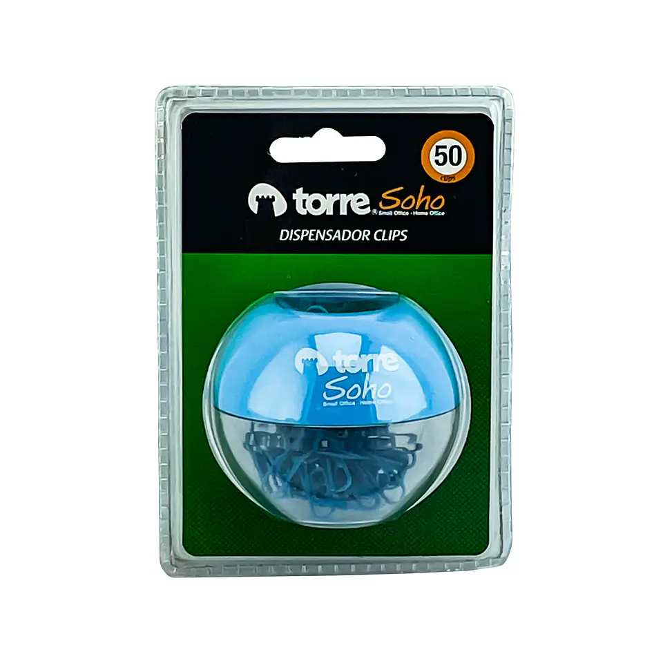 Dispensador clip blis con 50 clips torre 4