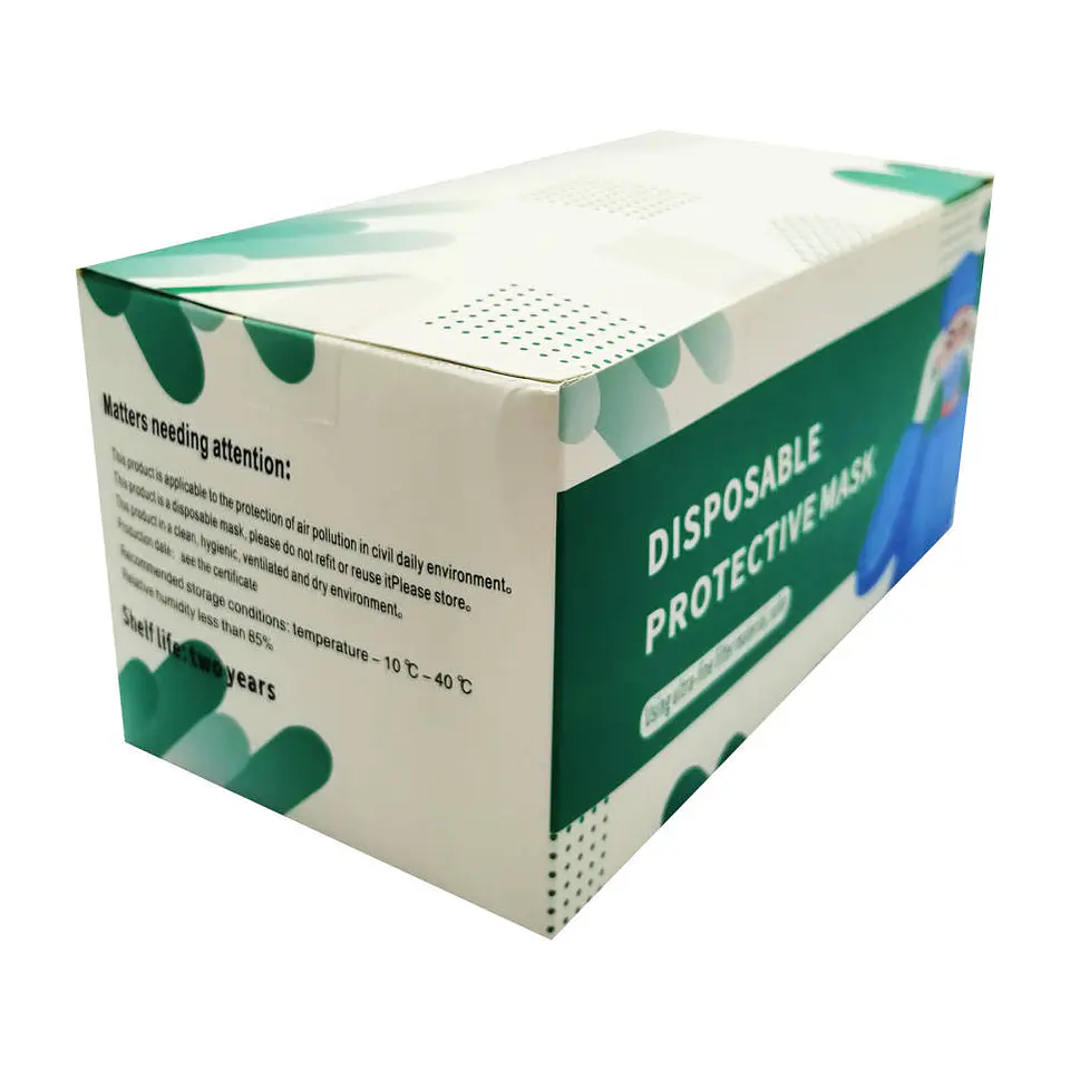 Mascarilla adulto 50 u azul Durban 4