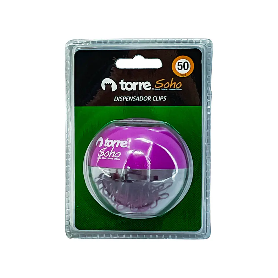 Dispensador clip blis con 50 clips torre 5