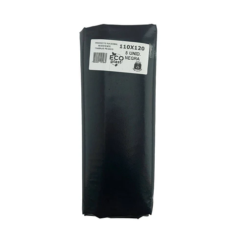 Bolsa basura 110X120 cm 80 mic grande 05 u ecológica plástico
