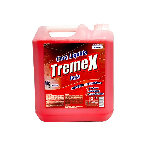 Cera liquida 05lt roja Tremex