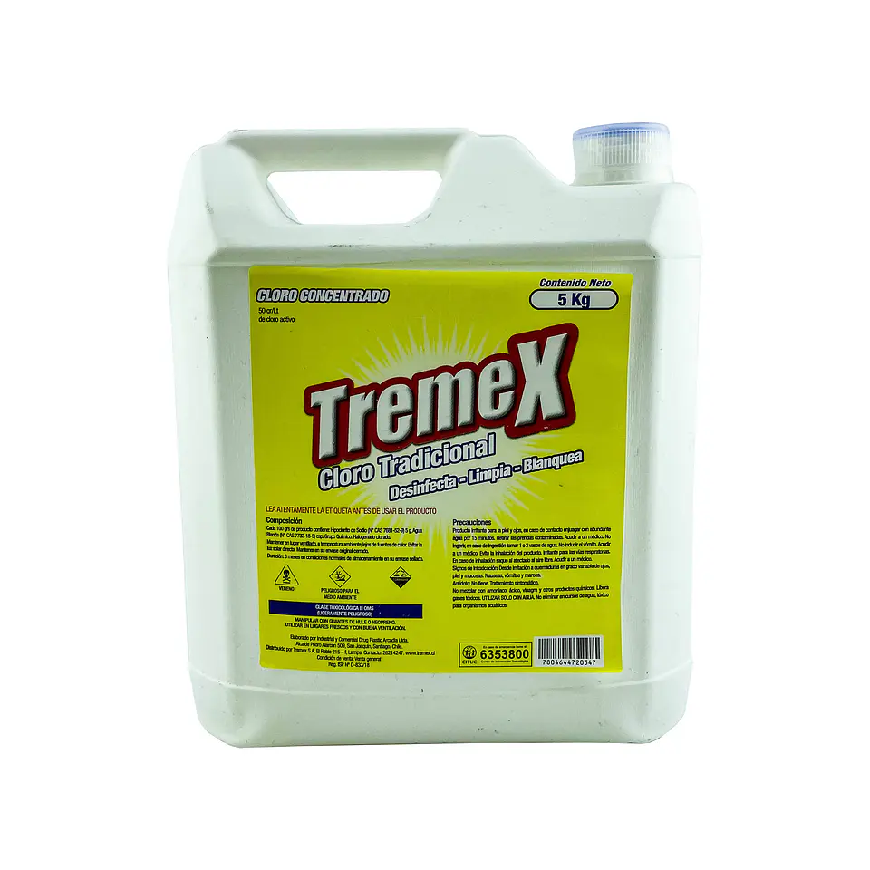Cloro concentrado 05 kg Tremex 1