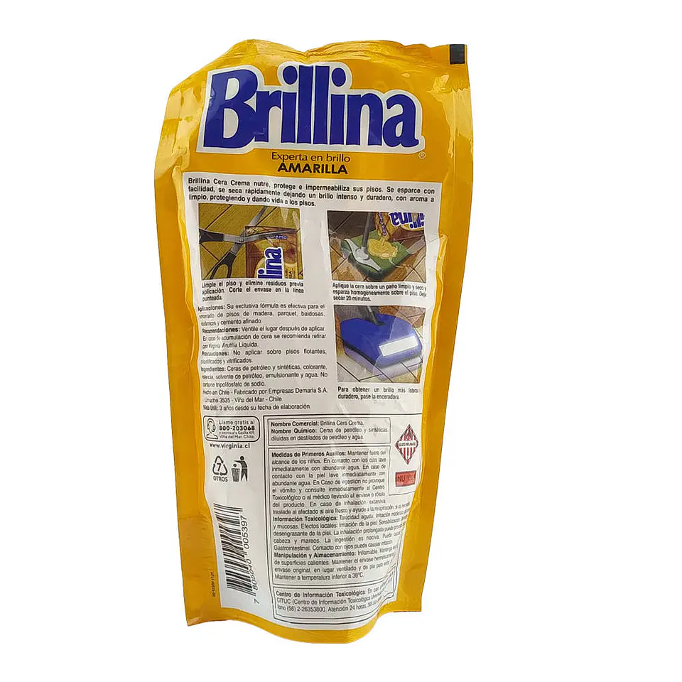 Cera crema 340 cc amarilla brillina virginia 2