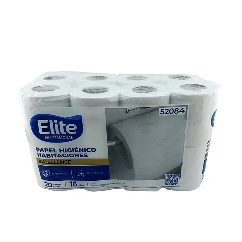 Papel higienico 020 mt 16 u blanco doble hoja 52084 Elite