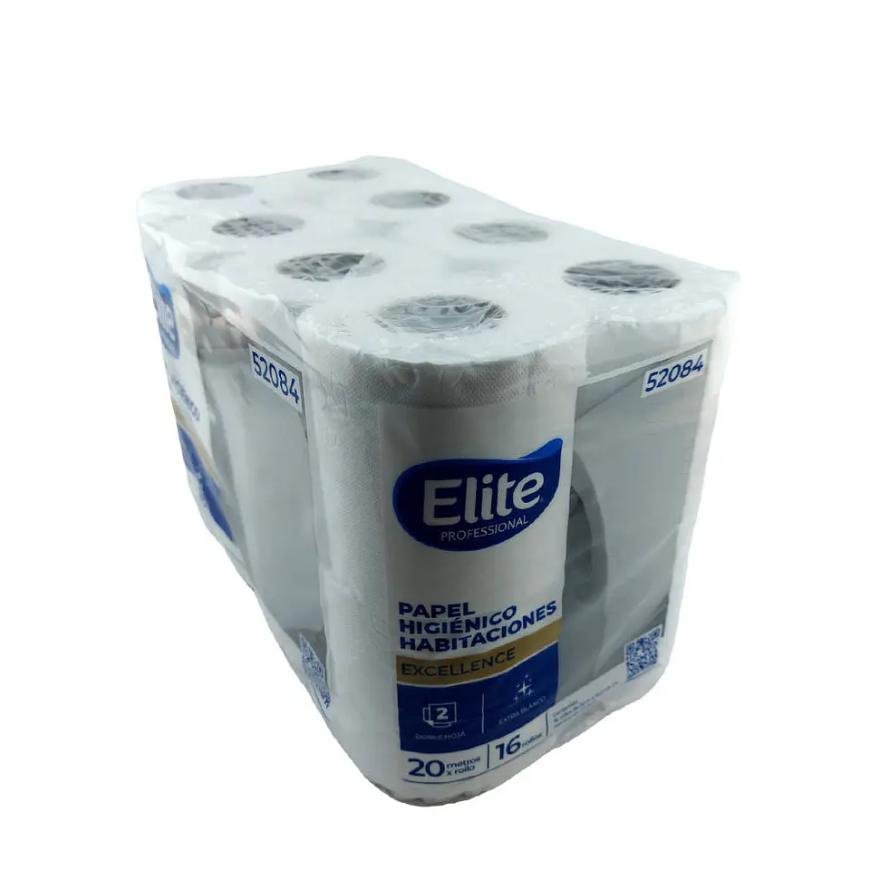 Papel higienico 020 mt 16 u blanco doble hoja 52084 Elite 2