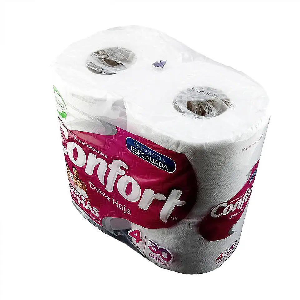 Papel higienico 030 mt 04 u doble hoja 50501 Confort 2