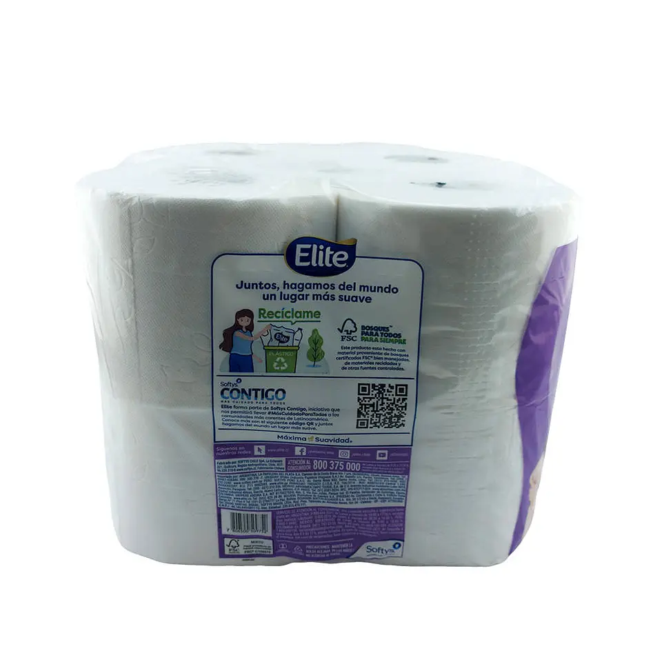 Papel higienico 050 mt 08 u extra blanco doble hoja 50975 Elite 3