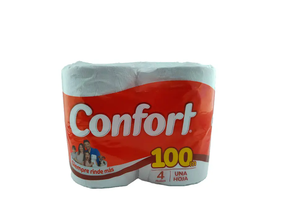 Papel higienico 100 mt 04 u max una hoja 50959 Confort 3