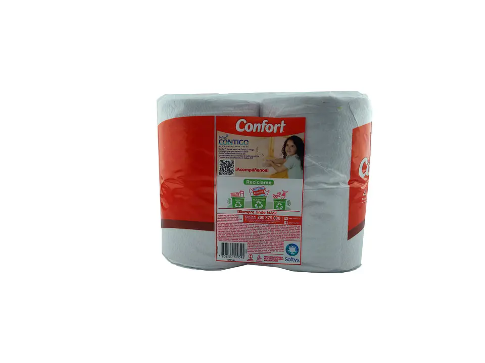 Papel higienico 100 mt 04 u max una hoja 50959 Confort 4
