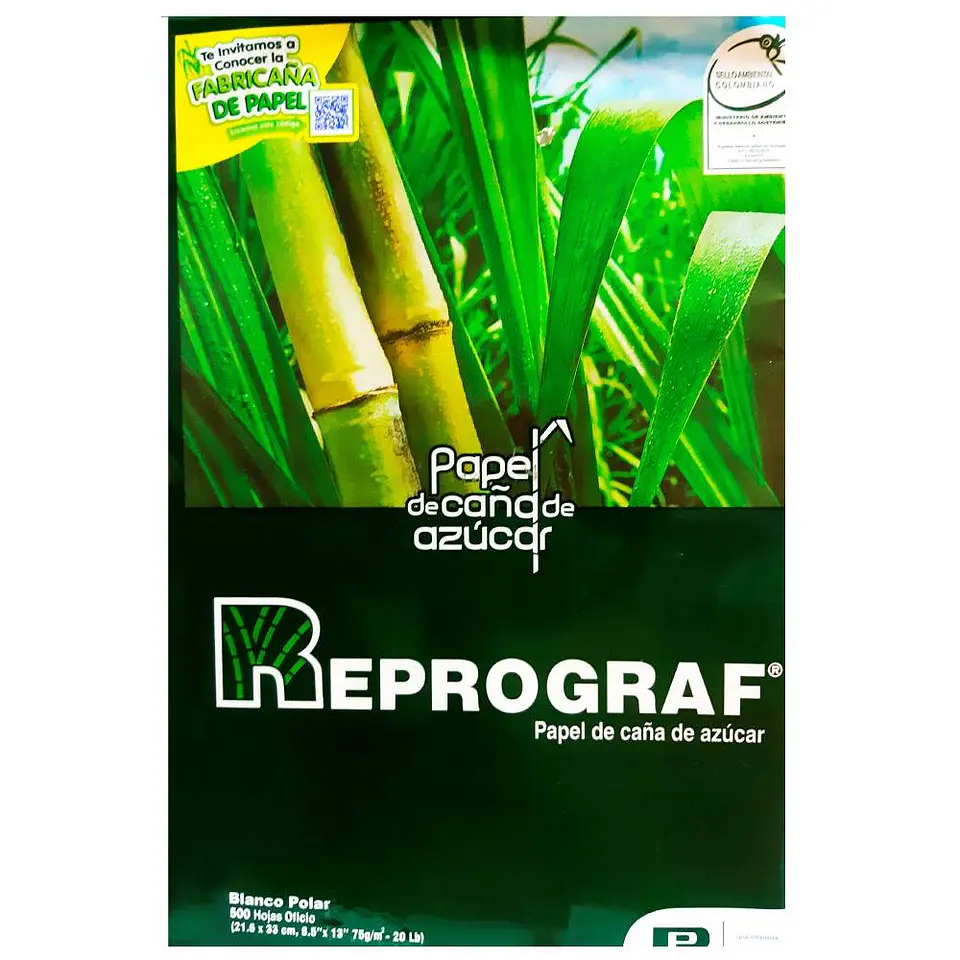 Papel fotocopia oficio 75 gr 500 hojas 21.6X33 cm Reprograf 1
