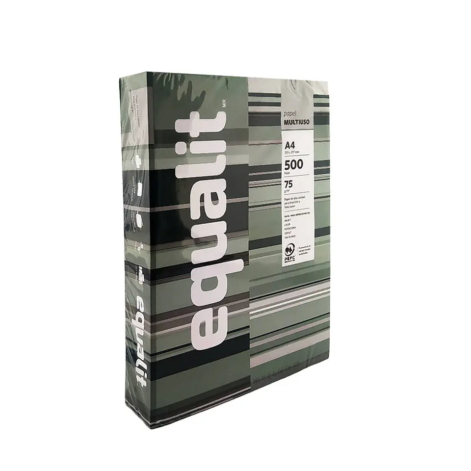 Papel fotocopia A4 75 gr 500 hojas Equalit gris 21X29.7 cm Equalit 2