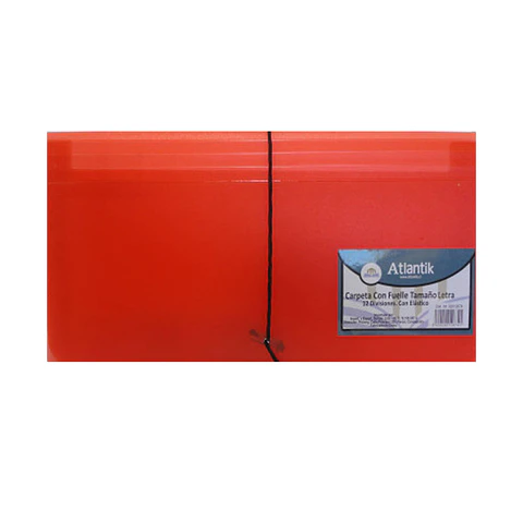 Carpeta fuelle letra 12 divisiones con elastico color Atlantik