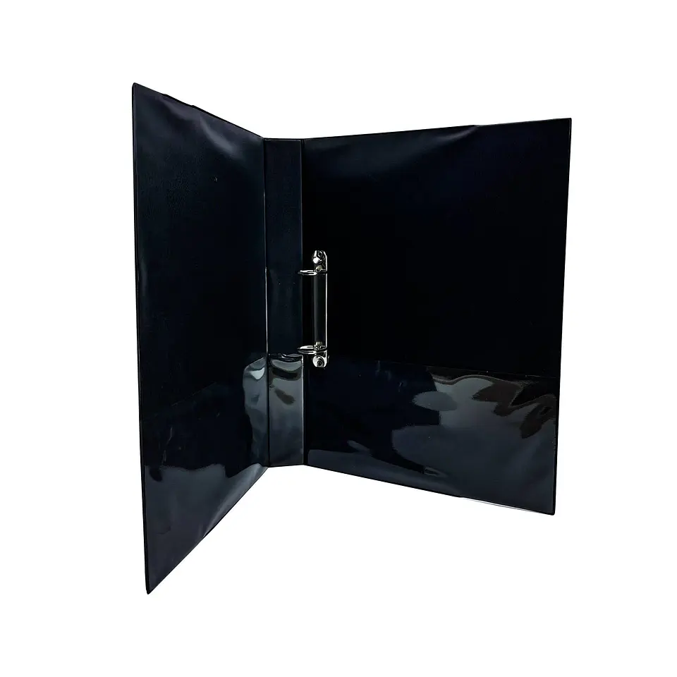 Archivador oficio 02 anillos vinilico negro torre 2