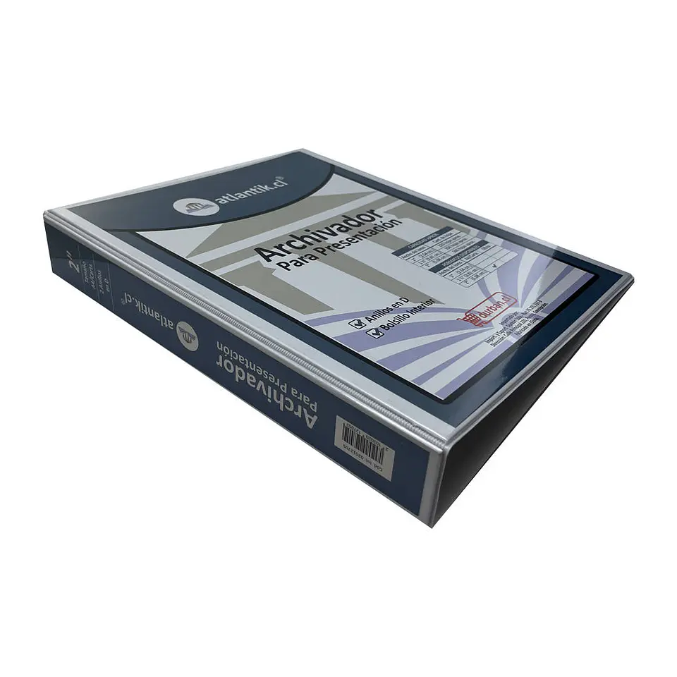 Archivador presentacion A4/CARTA 500 hojas 2.0 pulg blanco Atlantik 2