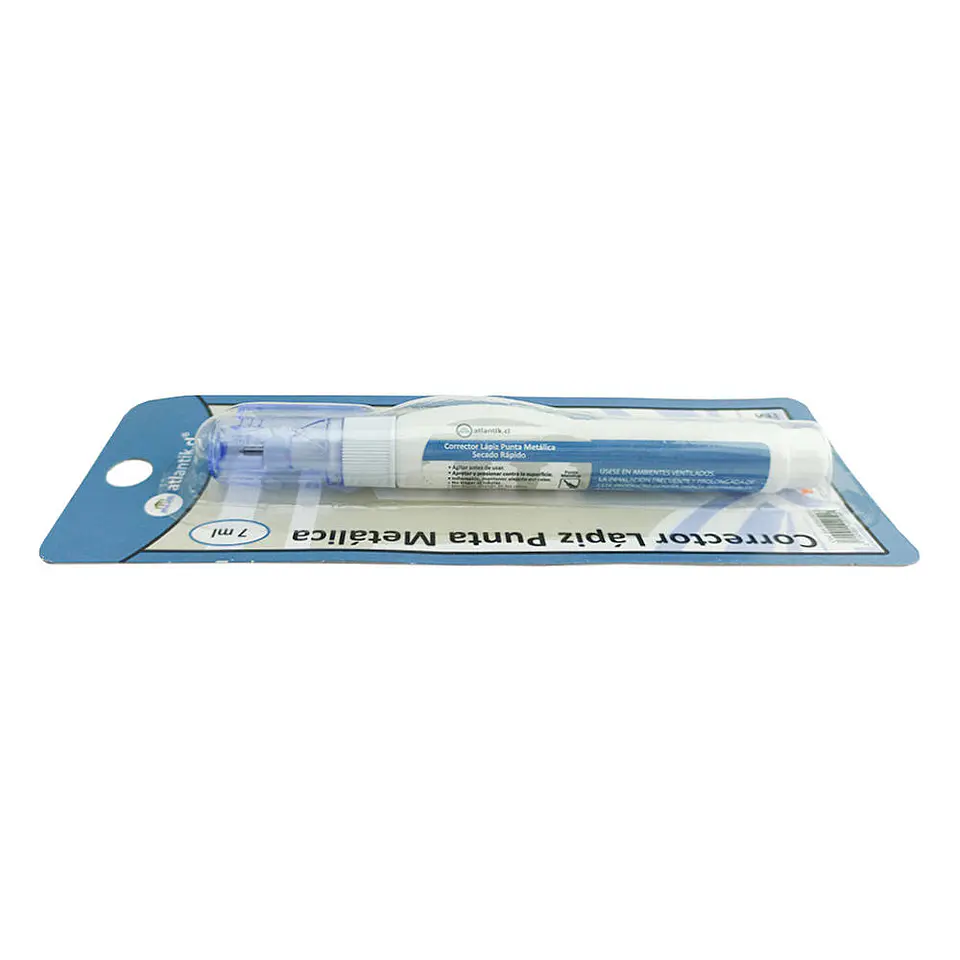 Corrector lápiz 07 ml blis 01 u punta metálica Atlantik 2