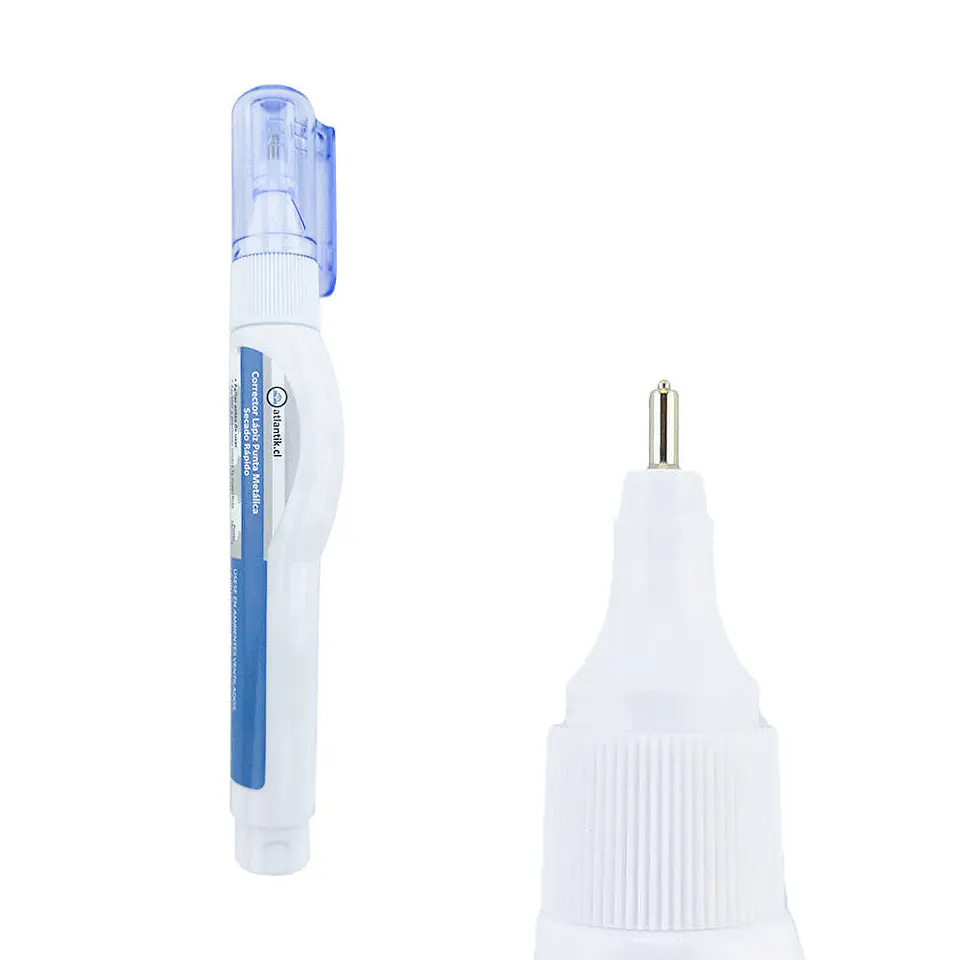 Corrector lápiz 07 ml blis 01 u punta metálica Atlantik 3