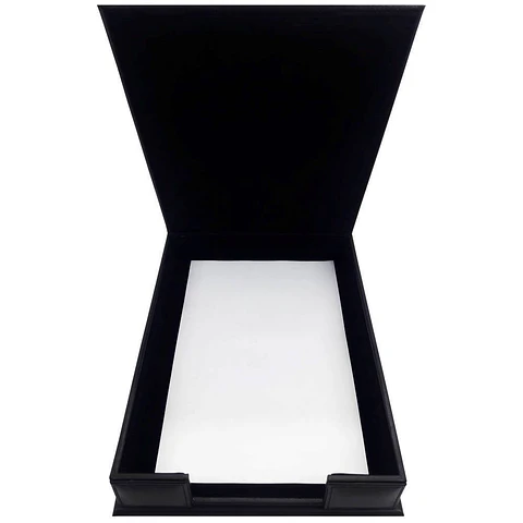 Bandeja de escritorio simple A4 c/tapa ecocuero negro Atlantik