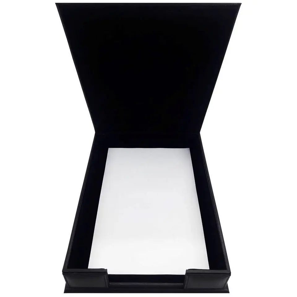 Bandeja de escritorio simple A4 c/tapa ecocuero negro Atlantik 1