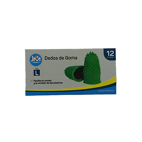 Dedal goma N13 19mm verde 12 u jm