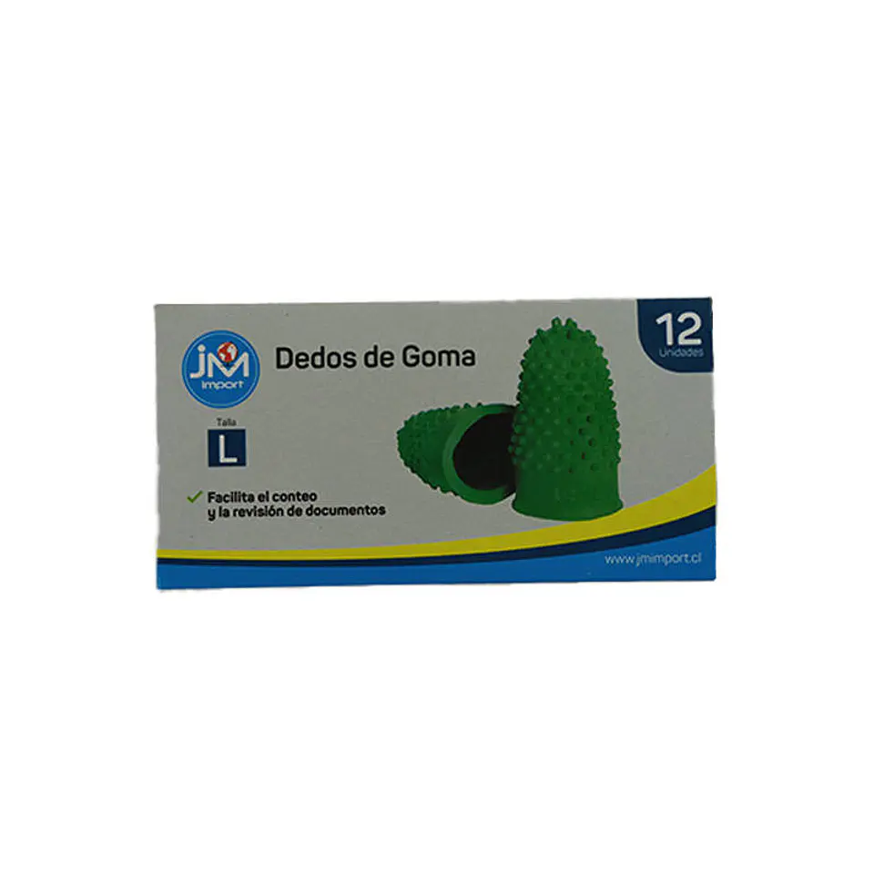 Dedal goma N13 19mm verde 12 u jm 1