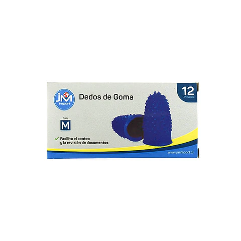 Dedal goma N12 17mm azul 12 u jm