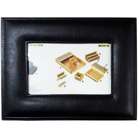 Marco foto 10X15CM ecocuero negro Atlantik